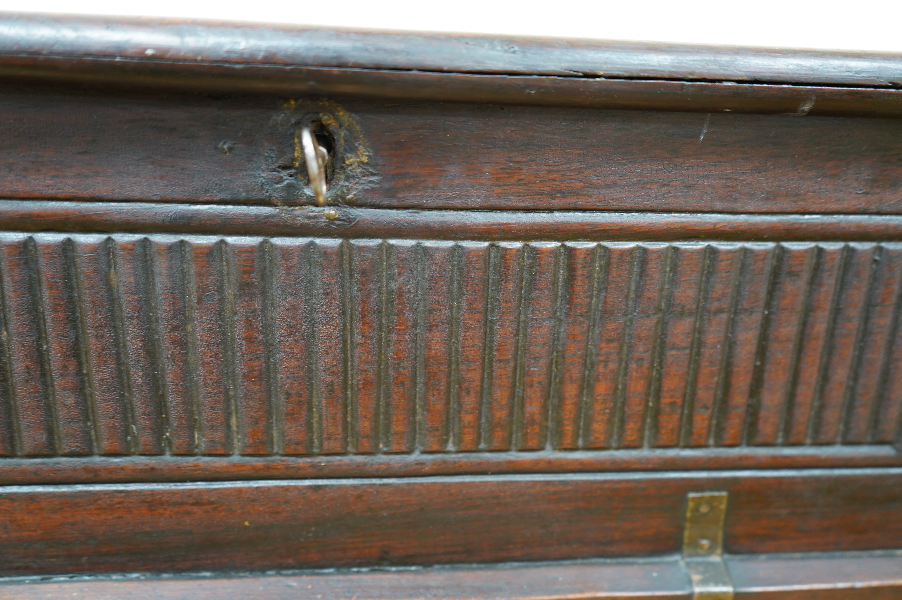 An early 19th century rosewood Indo-colonial bible box, 56cm wide. Condition - fair